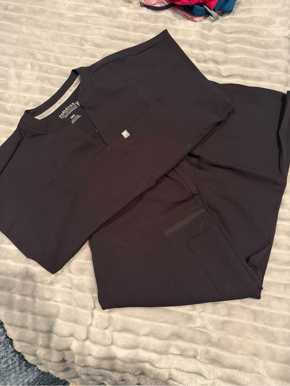 Black Fabletics Scrub Set